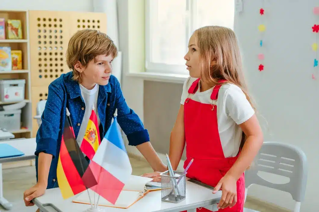 Elementary school students during a lesson